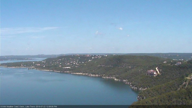 Lake Travis webcam, July 22, 2019 11:10 AM CT