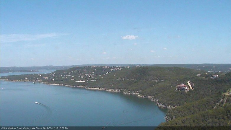 Lake Travis webcam, July 22, 2019 11:20 AM CT