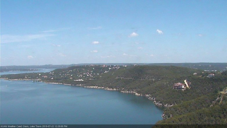 Lake Travis webcam, July 22, 2019 11:30 AM CT