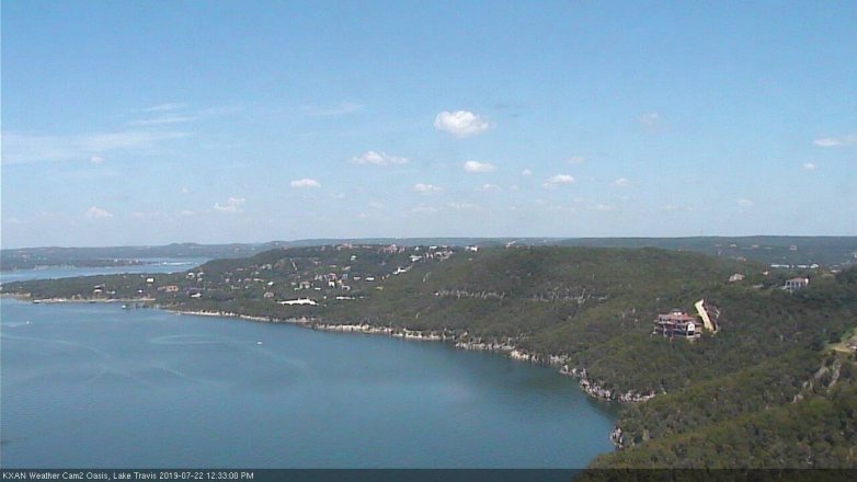 Lake Travis webcam, July 22, 2019 11:35 AM CT
