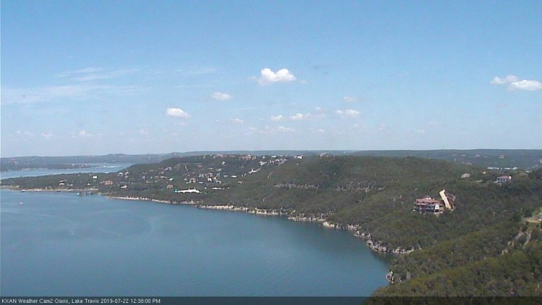Lake Travis webcam, July 22, 2019 11:40 AM CT