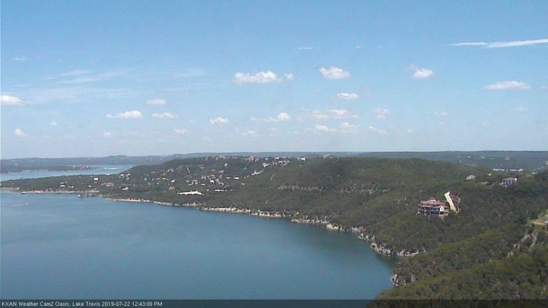 Lake Travis webcam, July 22, 2019 11:45 AM CT