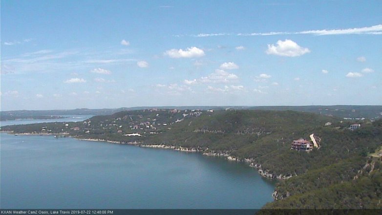 Lake Travis webcam, July 22, 2019 11:50 AM CT