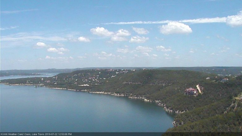 Lake Travis webcam, July 22, 2019 11:55 AM CT