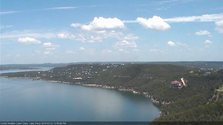 Lake Travis webcam, July 22, 2019 12:00 PM CT