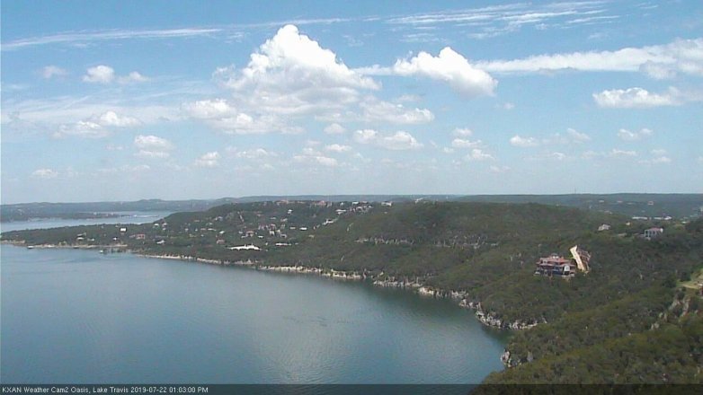 Lake Travis webcam, July 22, 2019 12:05 PM CT