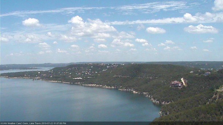 Lake Travis webcam, July 22, 2019 12:10 PM CT