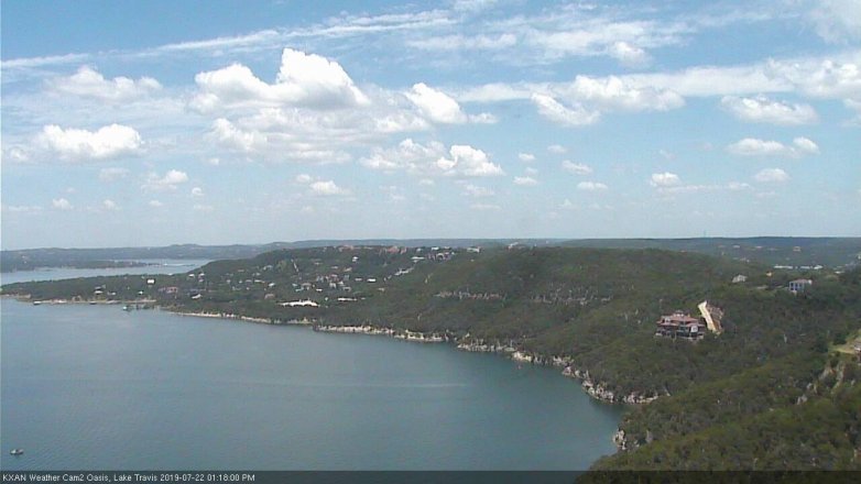Lake Travis webcam, July 22, 2019 12:20 PM CT