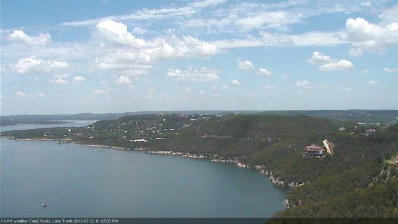 Lake Travis webcam, July 22, 2019 12:25 PM CT