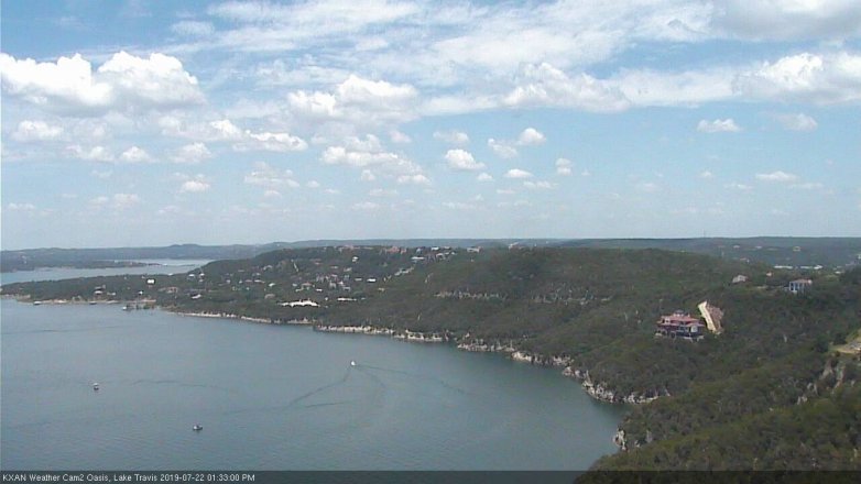 Lake Travis webcam, July 22, 2019 12:35 PM CT