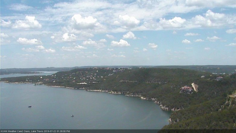 Lake Travis webcam, July 22, 2019 12:40 PM CT