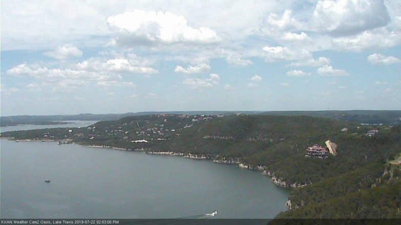Lake Travis webcam, July 22, 2019 1:05 PM CT