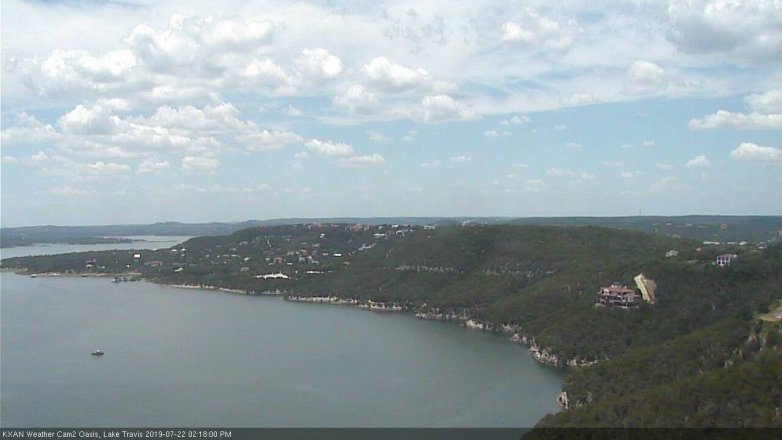 Lake Travis webcam, July 22, 2019 1:20 PM CT