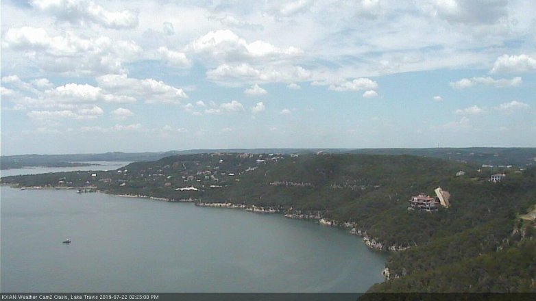 Lake Travis webcam, July 22, 2019 1:25 PM CT