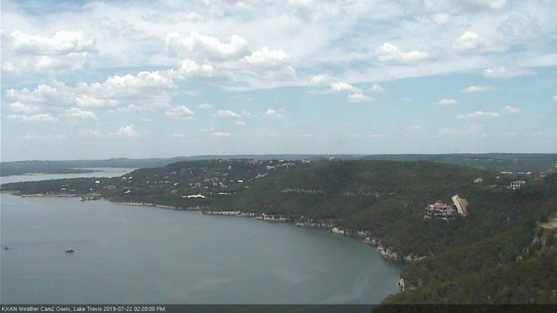 Lake Travis webcam, July 22, 2019 1:30 PM CT