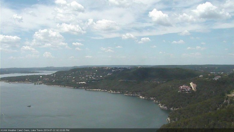 Lake Travis webcam, July 22, 2019 1:35 PM CT