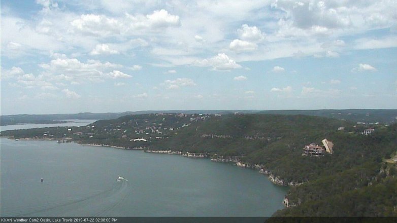Lake Travis webcam, July 22, 2019 1:40 PM CT