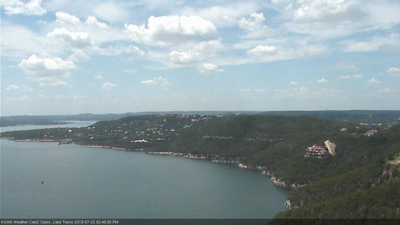 Lake Travis webcam, July 22, 2019 1:50 PM CT