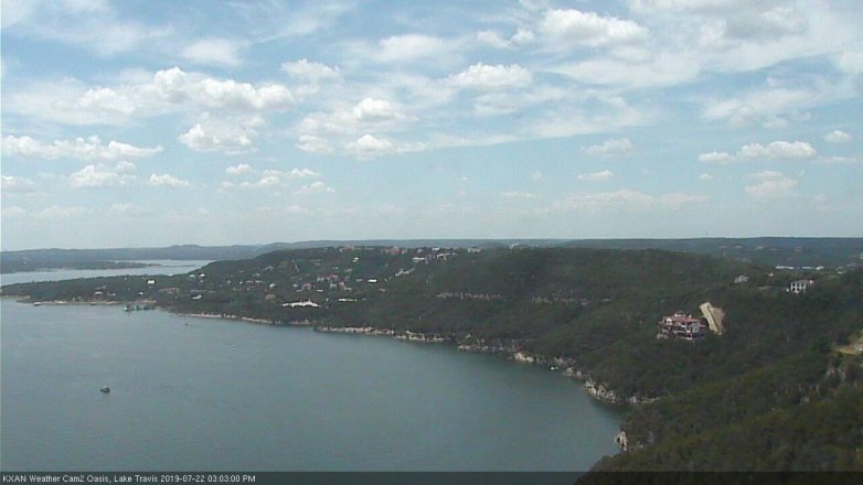 Lake Travis webcam, July 22, 2019 2:05 PM CT