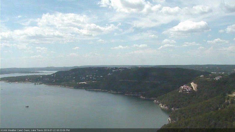 Lake Travis webcam, July 22, 2019 2:35 PM CT