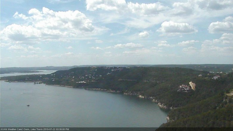 Lake Travis webcam, July 22, 2019 2:40 PM CT