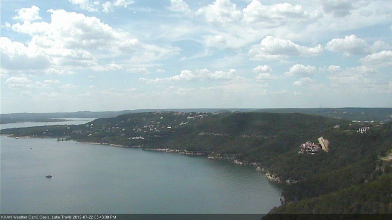 Lake Travis webcam, July 22, 2019 2:45 PM CT