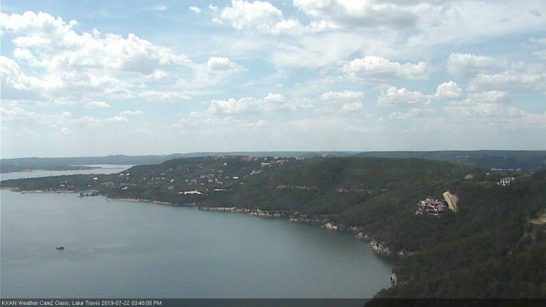 Lake Travis webcam, July 22, 2019 2:50 PM CT