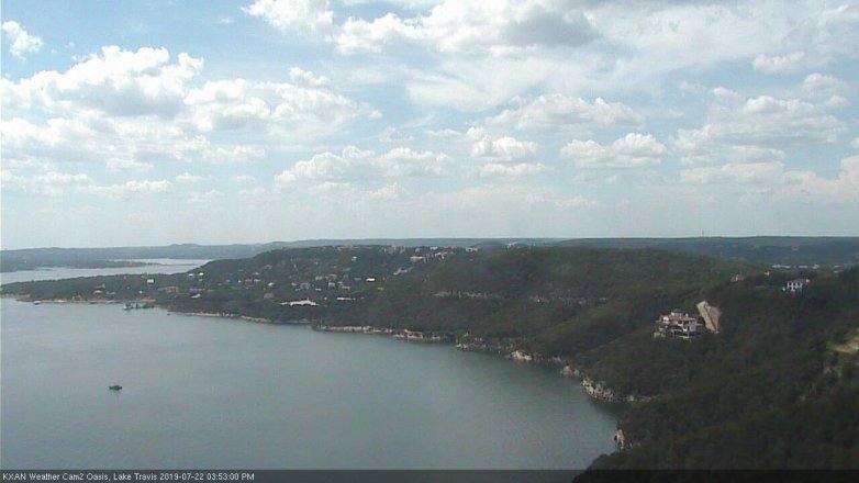 Lake Travis webcam, July 22, 2019 2:55 PM CT
