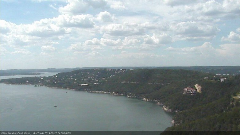 Lake Travis webcam, July 22, 2019 3:05 PM CT