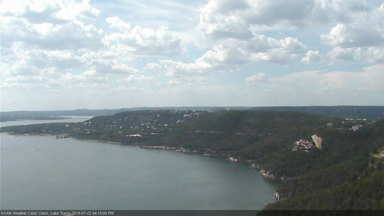 Lake Travis webcam, July 22, 2019 3:20 PM CT