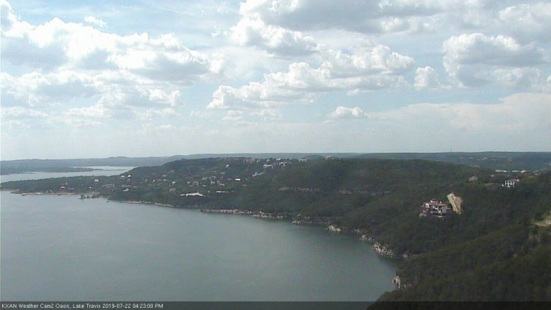 Lake Travis webcam, July 22, 2019 3:25 PM CT