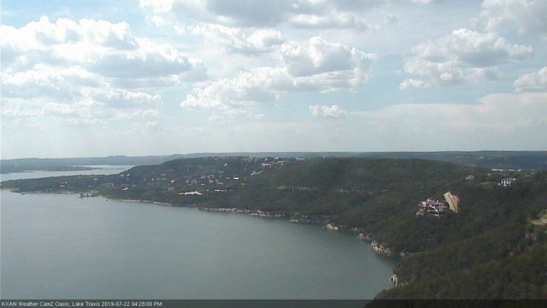 Lake Travis webcam, July 22, 2019 3:30 PM CT