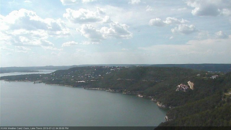 Lake Travis webcam, July 22, 2019 3:40 PM CT