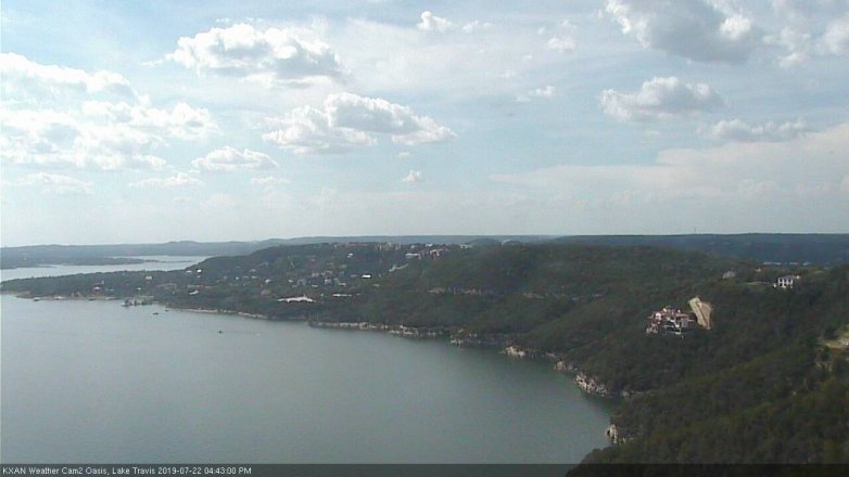 Lake Travis webcam, July 22, 2019 3:45 PM CT
