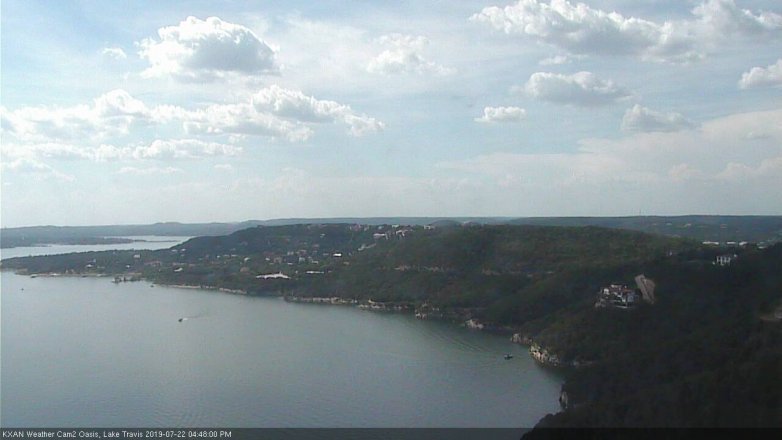Lake Travis webcam, July 22, 2019 3:50 PM CT