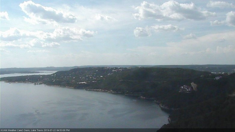 Lake Travis webcam, July 22, 2019 3:55 PM CT