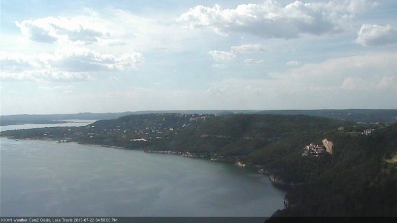 Lake Travis webcam, July 22, 2019 4:00 PM CT