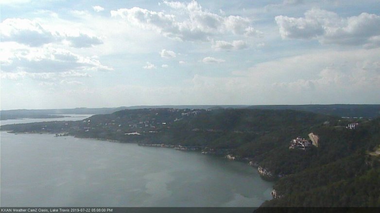 Lake Travis webcam, July 22, 2019 4:10 PM CT
