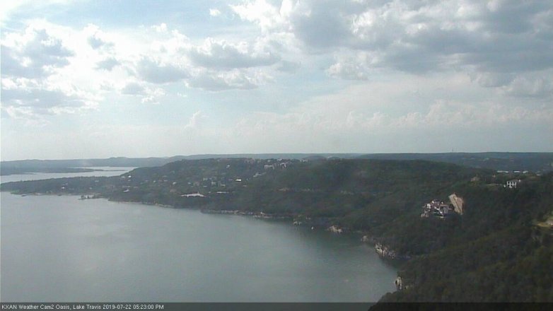 Lake Travis webcam, July 22, 2019 4:25 PM CT