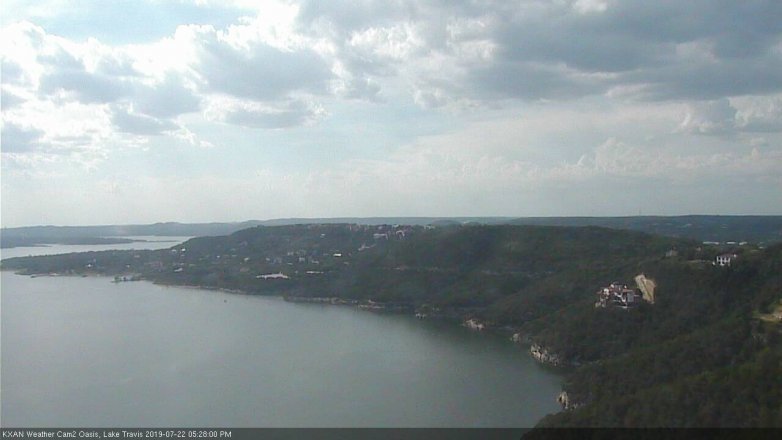 Lake Travis webcam, July 22, 2019 4:30 PM CT