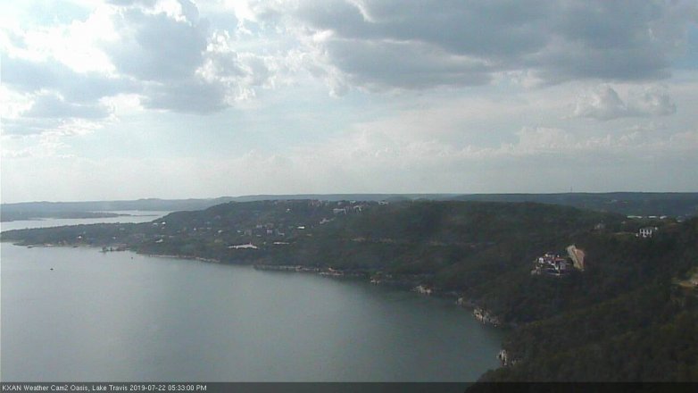 Lake Travis webcam, July 22, 2019 4:35 PM CT