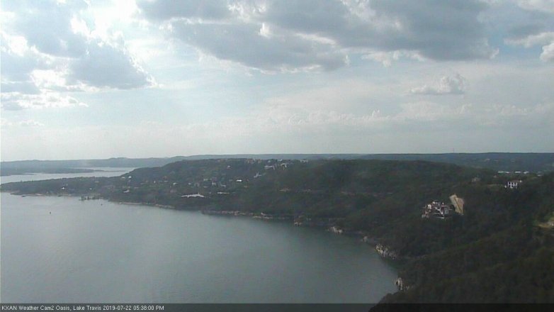 Lake Travis webcam, July 22, 2019 4:40 PM CT