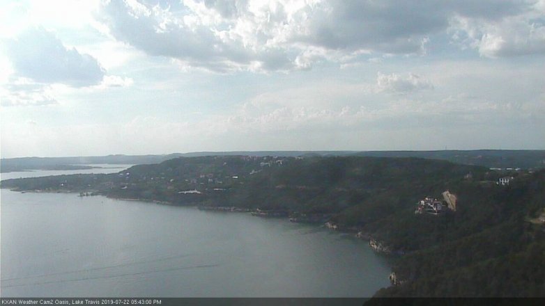 Lake Travis webcam, July 22, 2019 4:45 PM CT