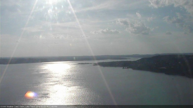 Lake Travis webcam, July 22, 2019 5:25 PM CT
