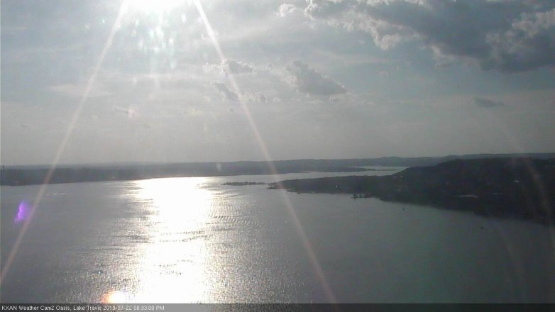 Lake Travis webcam, July 22, 2019 5:35 PM CT