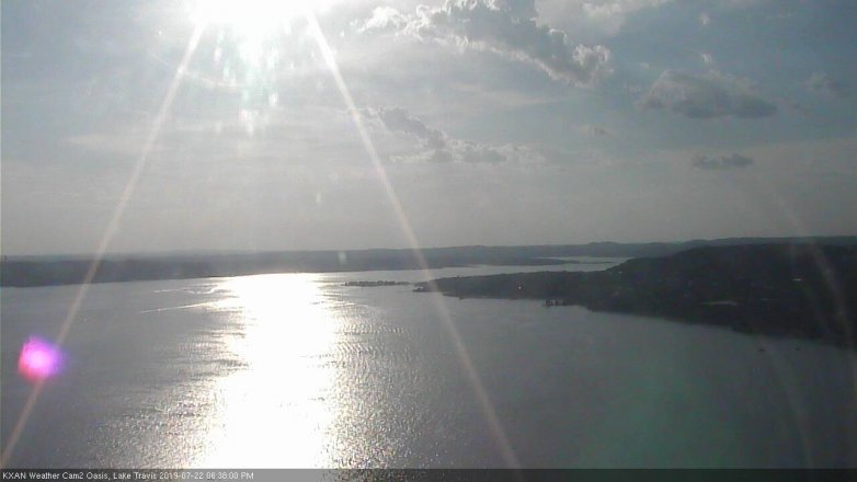 Lake Travis webcam, July 22, 2019 5:40 PM CT