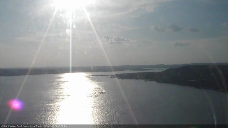 Lake Travis webcam, July 22, 2019 5:45 PM CT