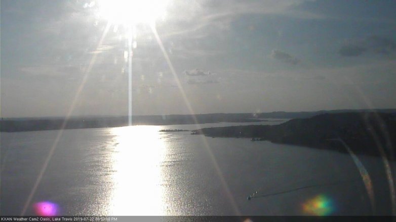Lake Travis webcam, July 22, 2019 5:55 PM CT
