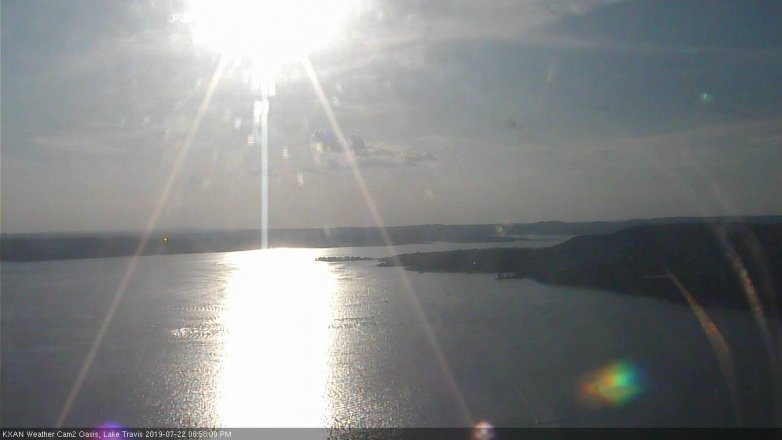 Lake Travis webcam, July 22, 2019 6:00 PM CT