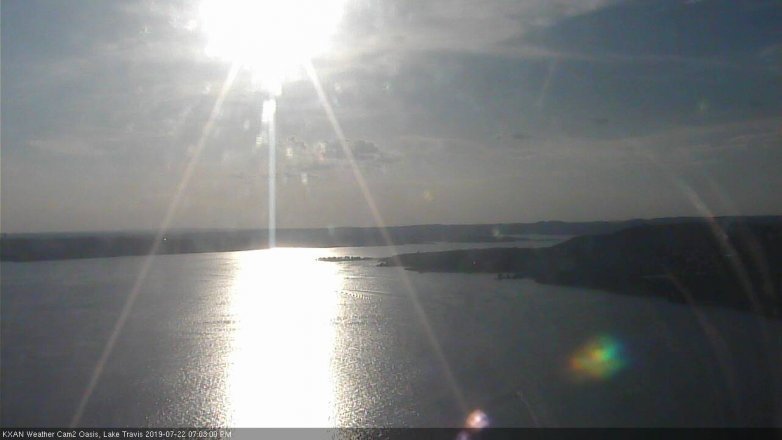 Lake Travis webcam, July 22, 2019 6:05 PM CT